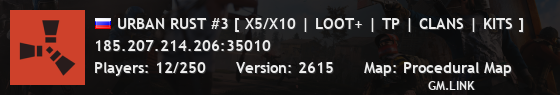 URBAN RUST #3 [ X5/X10 | LOOT+ | TP | CLANS | KITS ]