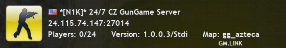 *[N1K]* 24/7 CZ GunGame Server