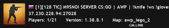 [1][128 TIC] M9SNOI SERVER CS:GO | AWP | !knife !ws !gloves