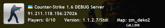 Counter-Strike 1.6 DEBUG Server