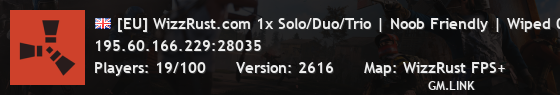 [EU] WizzRust.com 1x Solo/Duo/Trio | Noob Friendly | Wiped 04/1