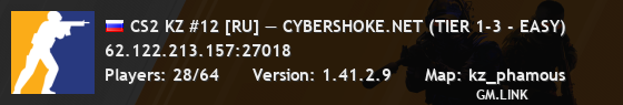 CS2 KZ #12 [RU] — CYBERSHOKE.NET (TIER 1-3 - EASY)