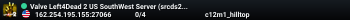 Valve Left4Dead 2 US SouthWest Server (srcds2001-lax2.389.52)