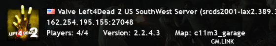 Valve Left4Dead 2 US SouthWest Server (srcds2001-lax2.389.34)