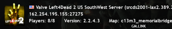 Valve Left4Dead 2 US SouthWest Server (srcds2001-lax2.389.261)