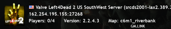 Valve Left4Dead 2 US SouthWest Server (srcds2001-lax2.389.254)