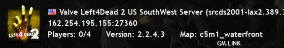 Valve Left4Dead 2 US SouthWest Server (srcds2001-lax2.389.346)
