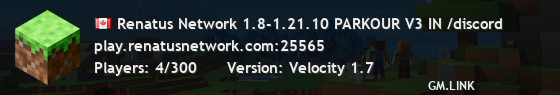 Renatus Network 1.8-1.21.10 PARKOUR V3 IN /discord