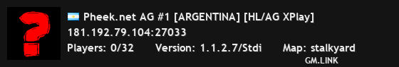 Pheek.net AG #1 [ARGENTINA] [HL/AG XPlay]