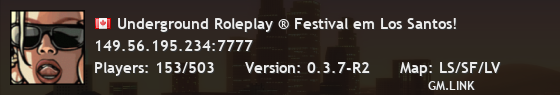 Underground Roleplay ® Nova versao: 1.9.0