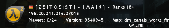 [ Z E I T G E I S T ]  -  [ M A I N ]  -  Ranks 18+