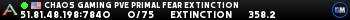 CHAOS GAMING PVE PRIMAL FEAR EXTINCTION