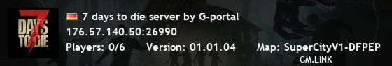 7 days to die server by G-portal