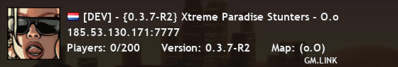 [DEV] - {0.3.7-R2} Xtreme Paradise Stunters - O.o