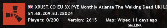 XRUST.CO EU 3X PVE Monthly Atlanta The Walking Dead UK|LONDON
