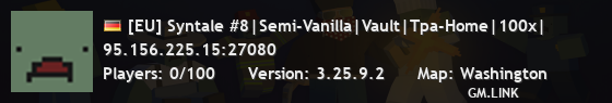 [EU] Syntale #8|Semi-Vanilla|Vault|Tpa-Home|100x|