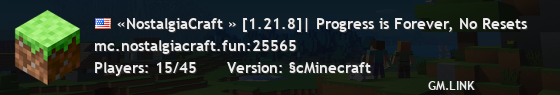 «NostalgiaCraft » [1.21.8]| Your Local Community SMP