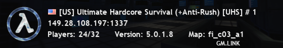 [US] Ultimate Hardcore Survival (+Anti-Rush) [UHS] # 1