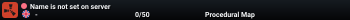 Name is not set on server