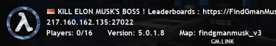 KILL ELON MUSK'S BOSS ! Leaderboards : https://FindGmanMusk.ovh