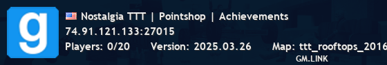 Nostalgia TTT | Pointshop | Achievements