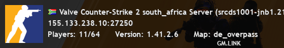 Valve Counter-Strike 2 south_africa Server (srcds1001-jnb1.213.