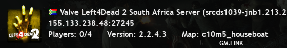Valve Left4Dead 2 South Africa Server (srcds1039-jnb1.213.231)