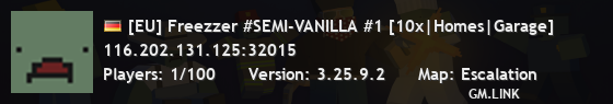 [EU] Freezzer #SEMI-VANILLA #1 [10x|Homes|Garage]