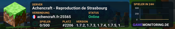 Achencraft - Reproduction de Strasbourg