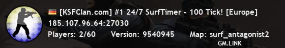 [KSFClan.com] #1 24/7 SurfTimer - 100 Tick! [Europe]