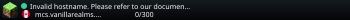 Invalid hostname. Please refer to our documentation at docs.tcpshield.com