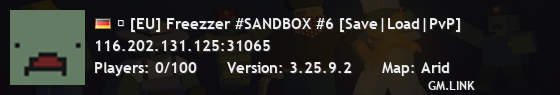  [EU] Freezzer #SANDBOX #6 [Save|Load|PvP]