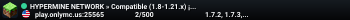 HYPERMINE NETWORK » Compatible (1.8-1.21.x) ¡Recuerda visitar nuestra shop.hypermine.net!