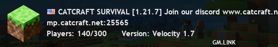 CATCRAFT SURVIVAL [1.21.7] Join our discord www.catcraft.net