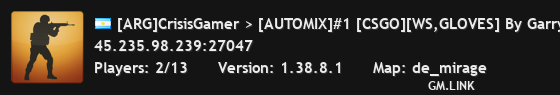 [ARG]CrisisGamer > [AUTOMIX]#1 [CSGO][WS,GLOVES] By Garryshost