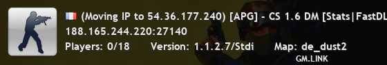 (Moving IP to 54.36.177.240) [APG] - CS 1.6 DM [Stats|FastDL]