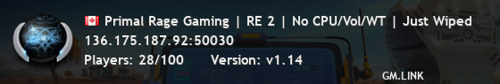 Primal Rage Gaming | RE 2 | No CPU/Vol/WT | Just Wiped