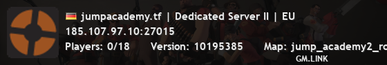 jumpacademy.tf | Dedicated Server II | EU