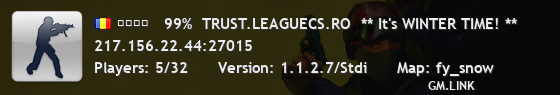 ████   99%  TRUST.LEAGUECS.RO  ** It's WINTER TIME! **