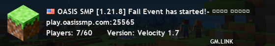 OASIS SMP [1.21.8] ѕᴋɪʟʟѕ• ᴄʟᴀɪᴍɪɴɢ • ѕᴜʀᴠɪᴠᴀʟ