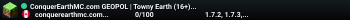 ConquerEarthMC.com GEOPOL | Towny Earth (16+) History| Guns, Vehicles, Nations, War, Flags, more...