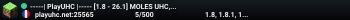 -----| PlayUHC |----- [1.8 - 26.1] MOLES UHC, SURVIVAL GAMES + MORE