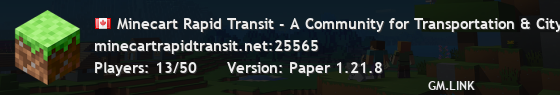 Minecart Rapid Transit - A Community for Transportation & City-Building Enthusiasts