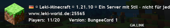 Leki-Minecraft ★ 1.21.10 ★ • Next Level CityBuild Kein öffentlicher Server – nur wer’s drauf hat kommt rein!