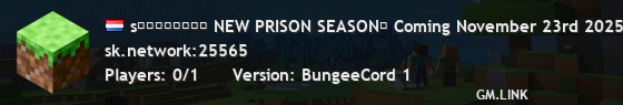 sᴋɴᴇᴛᴡᴏʀᴋ NEW PRISON SEASON⚒ Coming November 23rd 2025Prison 8.0 ➤