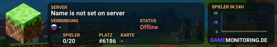 Name is not set on server