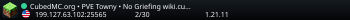 CubedMC.org • PVE Towny • No Griefing wiki.cubedmc.org • discord.com/invite/mEhYUQj