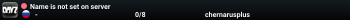 Name is not set on server
