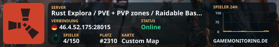 Rust Explora / PVE + PVP zones / Raidable Bases / Convoy / Sput