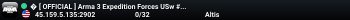 � [ OFFICIAL ] Arma 3 Expedition Forces USw #9 Warlords +WS +RF